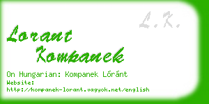 lorant kompanek business card